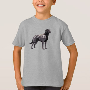 Funny Black Lab Robot Kid's T-Shirt