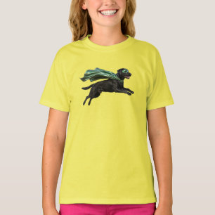 Funny Black Lab Superhero Kid's T-Shirt