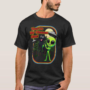 Funny Black Labrador Alien You're Chosen One UFO M T-Shirt