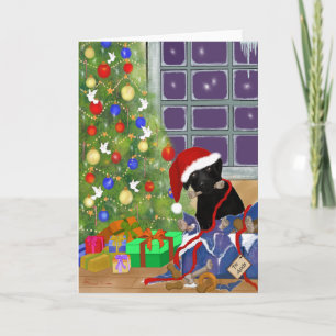 Funny, Black Labrador Christmas Holiday Card