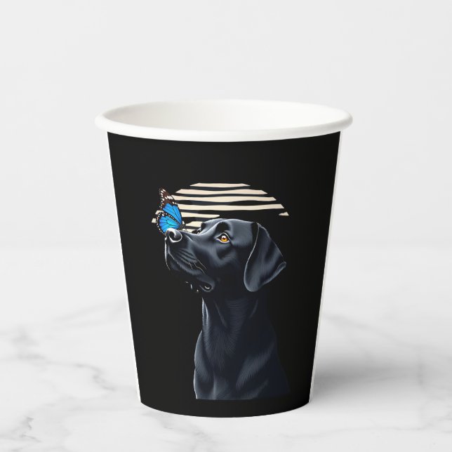Funny Black Labrador Retriever Lab Dog Owner Pet A Paper Cups (Front)