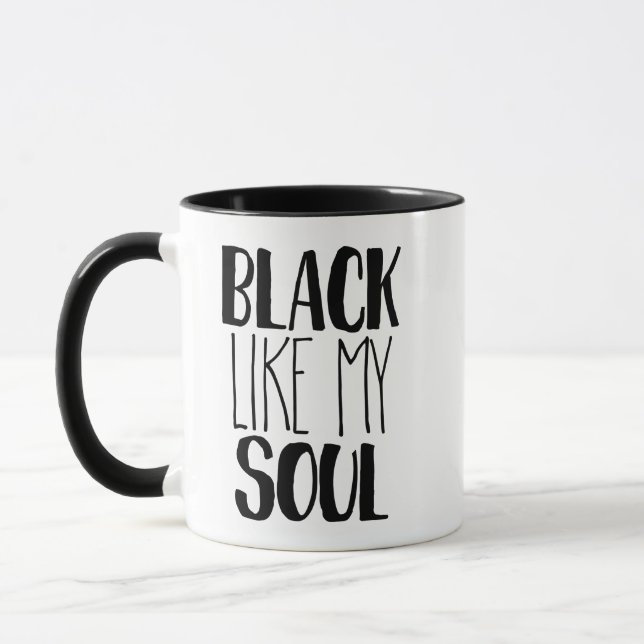 Funny Black Like My Soul Coffee Mug (Left)