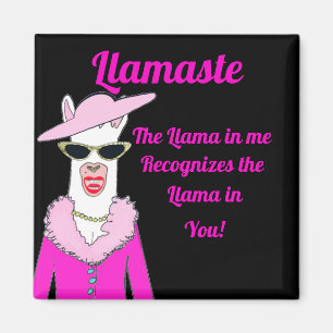 Funny Black llamaste Saying Magnet