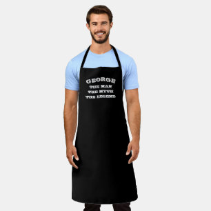 Funny black man myth legend BBQ apron for men
