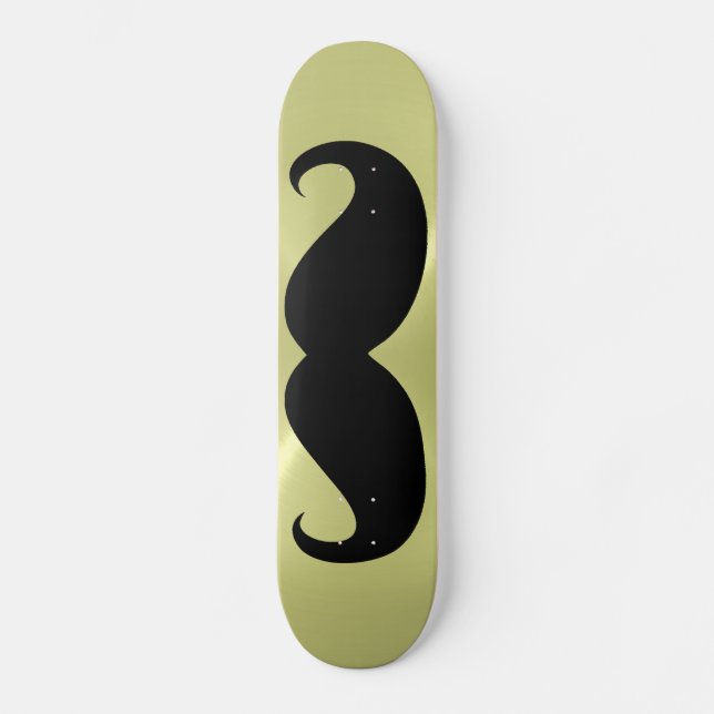 Funny black moustache 10 skateboard (Front)
