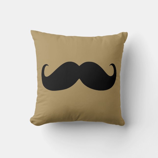 Funny Black Moustache 14 Cushion (Front)