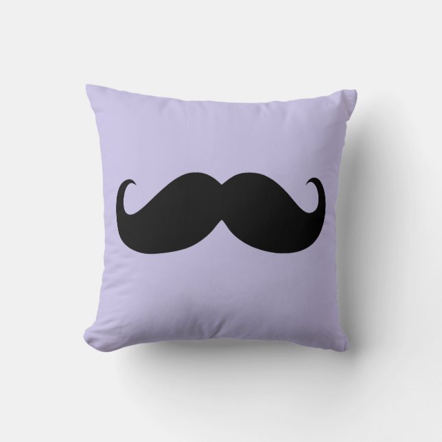 Funny Black Moustache 3 Cushion (Front)
