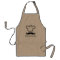 Funny black moustache BBQ apron for men