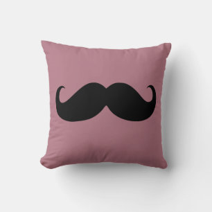 Funny Black Moustache Cushion