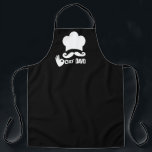 Funny Black Moustache Custom Apron<br><div class="desc">Real Men Cook Custom Gifts Personalised Kitchen Birthday,  Gift for Husband,  Gifts for Dad,  Daddy Christmas For Him,  Funny BBQ Apron,  Father's Day,   Funny black moustache BBQ</div>