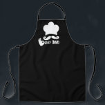 Funny Black Moustache Custom Apron<br><div class="desc">Real Men Cook Custom Gifts Personalised Kitchen Birthday,  Gift for Husband,  Gifts for Dad,  Daddy Christmas For Him,  Funny BBQ Apron,  Father's Day,   Funny black moustache BBQ</div>