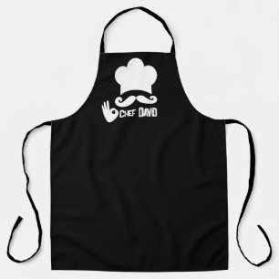 Funny Black Moustache Custom Apron