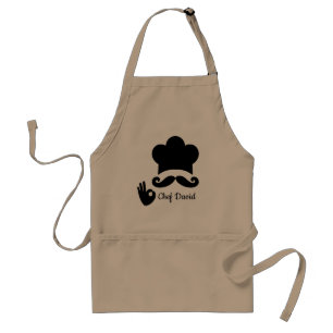 Funny Black Moustache Custom Standard Apron