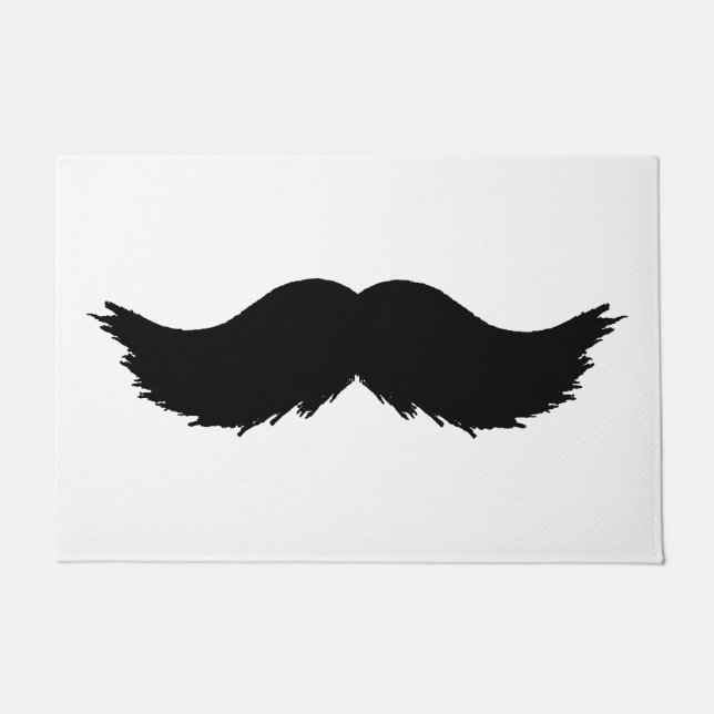 Funny Black Moustache Doormat (Front)