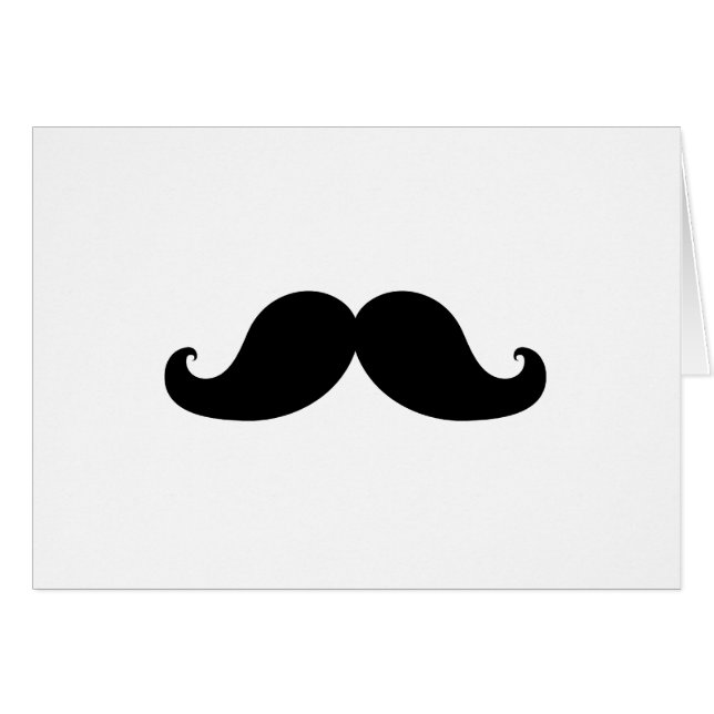 Funny Black Moustache Humour (Front Horizontal)