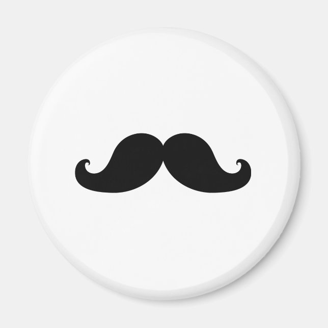 Funny Black Moustache Humour Magnet (Front)