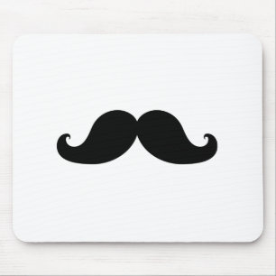 Funny Black Moustache Humour Mouse Pad