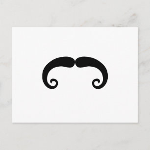 Funny Black Moustache or Moustache Style Postcard