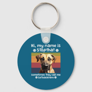 Funny Black Mouth Cur Dog Saying  Key Ring