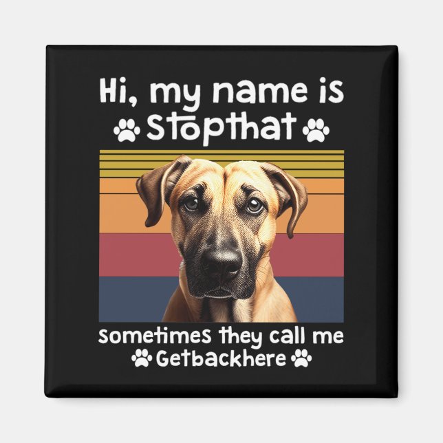 Funny Black Mouth Cur Dog Saying  Magnet (Front)