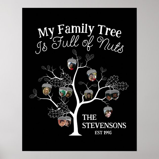 Funny Black Picture Family Tree is Full of Nuts   Poster (Front)