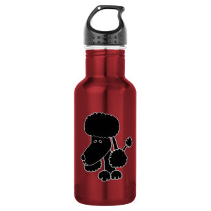 Funny Black Poodle Puppy Dog Cartoon 532 Ml Water Bottle