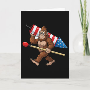 Funny Black Pug 4th Of July Dog Mum Dog Dad Merica Card