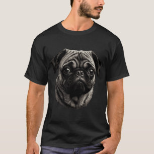 Funny Black Pug For Dog Lovers Pug T-Shirt