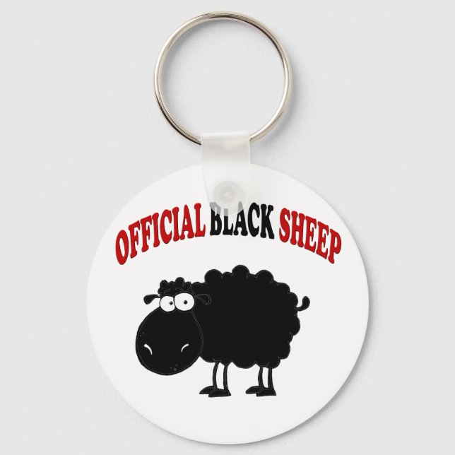 Funny black sheep key ring (Front)