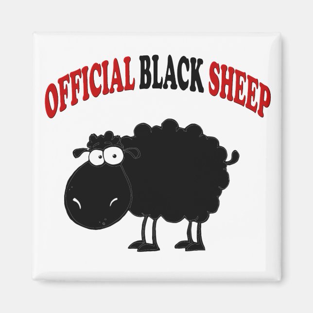 Funny black sheep magnet (Front)