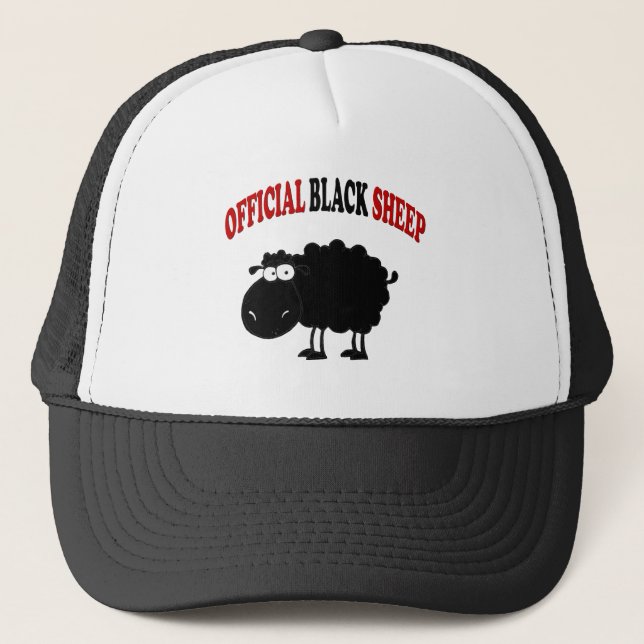 Funny black sheep trucker hat (Front)
