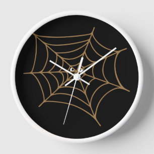 Funny Black Spider In Kids Wall Clock