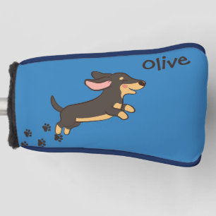 Funny Black Tan Dachshund Dog Golf Head Cover