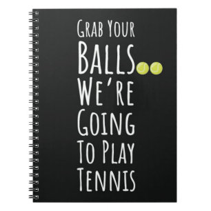 Funny Black Tennis Team Gifts For Players Athlete Notebook