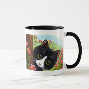 Funny Black Tuxedo Cat Creationarts Mug