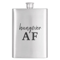 Funny Black Typography Hungover AF