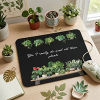 Funny Black Watercolor Plant Lover Houseplant
