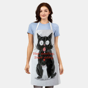 Funny Black & White Cats Apron