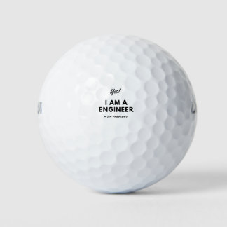 Funny Black & White Engineer Quote Golf Balls