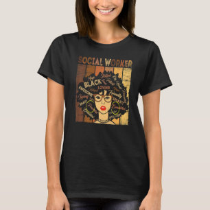 Funny Black Women Social Worker African American P T-Shirt