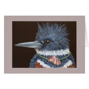 Funny Blanche the kingfisher card