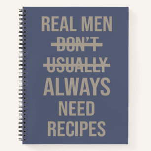 Funny Blank Recipe Book Gag Gift for Men