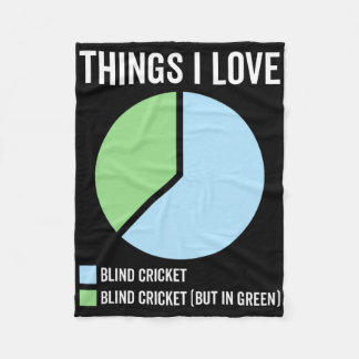 Funny Blind Cricket Sport Hob Fleece Blanket