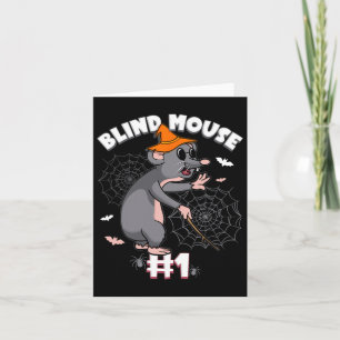 Funny Blind Mouse #1 Halloween Ghost Group Family Card