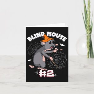 Funny Blind Mouse #2 Halloween Ghost Group Family  Card