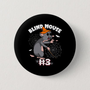 Funny Blind Mouse #3 Halloween Ghost Group Family 6 Cm Round Badge