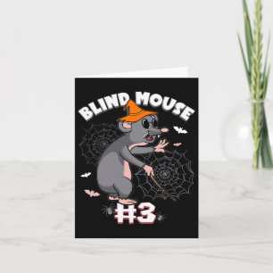 Funny Blind Mouse #3 Halloween Ghost Group Family  Card