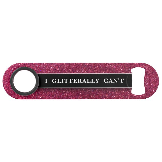 Funny Bling Drinking Joke Pink Glitter Sparkles (Front (Horizontal))