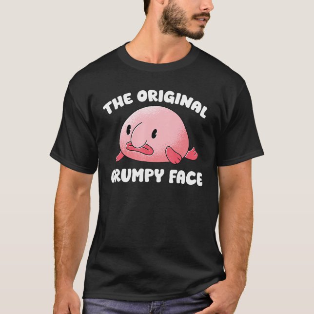 Funny Blobfish The Original Grumpy Face T-Shirt (Front)