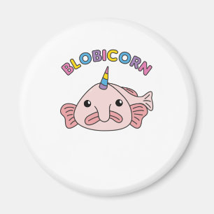 Funny Blobfish Unicorn Blobicorn Blobfish Magnet